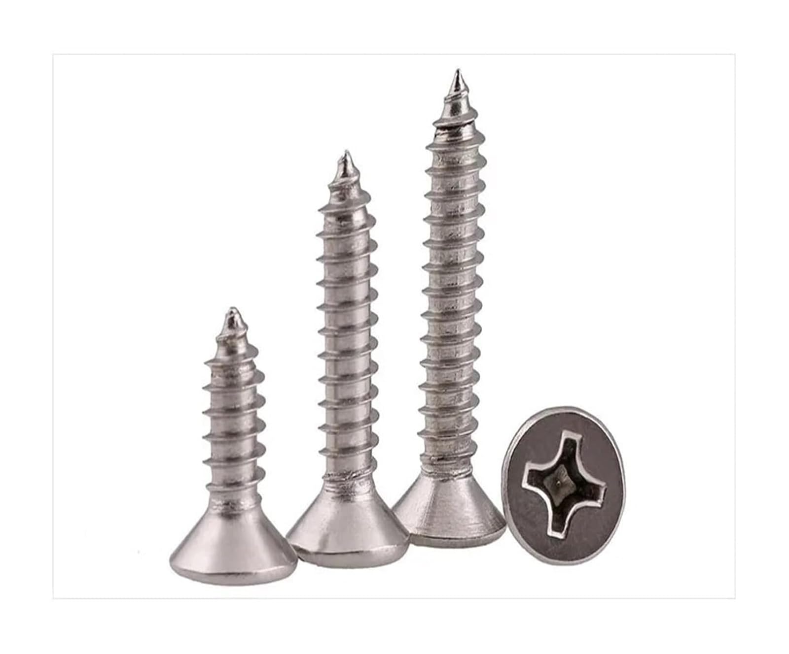 Phillips Tornillo largo de cabeza plana para madera KA de acero inoxidable avellanado en cruz tornillos M4-M8 10 piezas (color: 120 mm, tamaño: M4) (90 mm, M6)