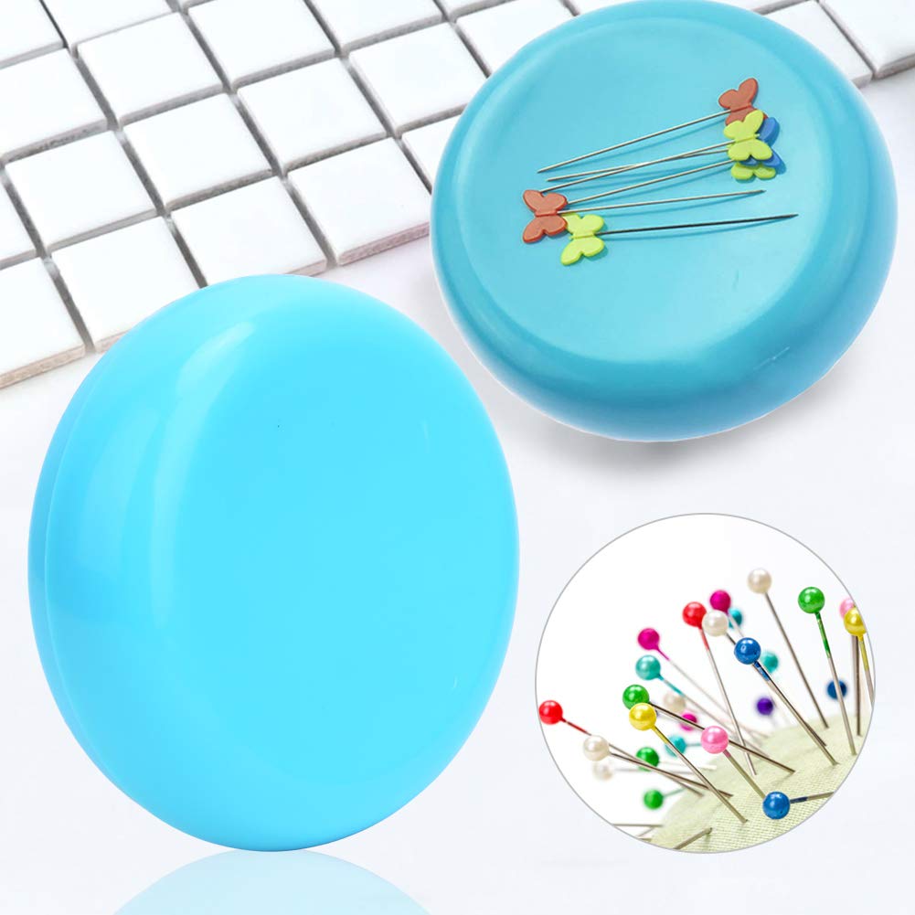 Jeffergarden Cuscino Magnetico Portaspilli Rotondo – Blu – Diametro 10 Cm – Forte Magnete Per Aghi, Spille E Puntine – Accessorio Cucito E Fai Da Te - 5