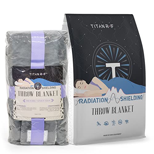 Mission Darkness TitanRF Radiation Shielding Throw Blanket - 50 x 60 (127cm x 152cm) Ultra-Soft Reversible Gray and White Design with EMF Radiation Protection - This is Not a Faraday Cage