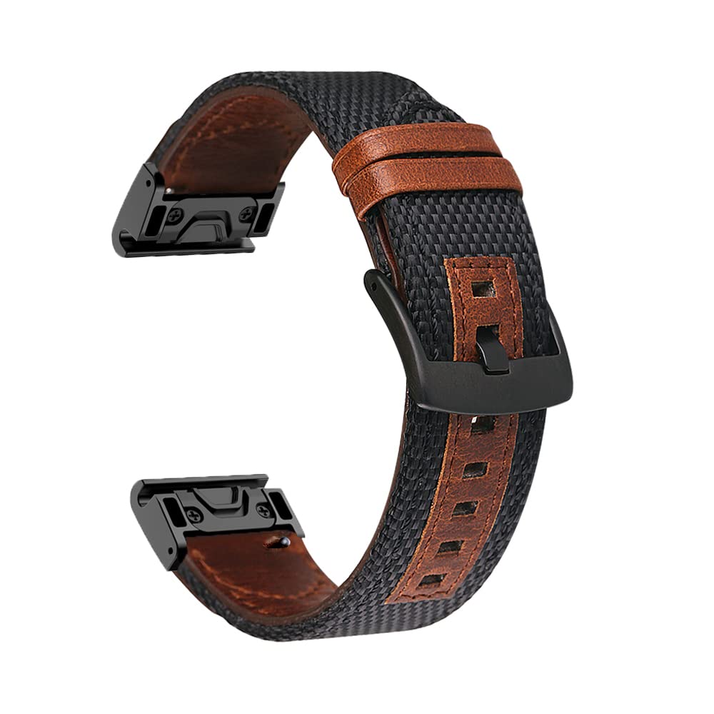 Correa de reloj de piel auténtica Quickfit de 22mm para tu Garmin Fenix 7 elegante 8