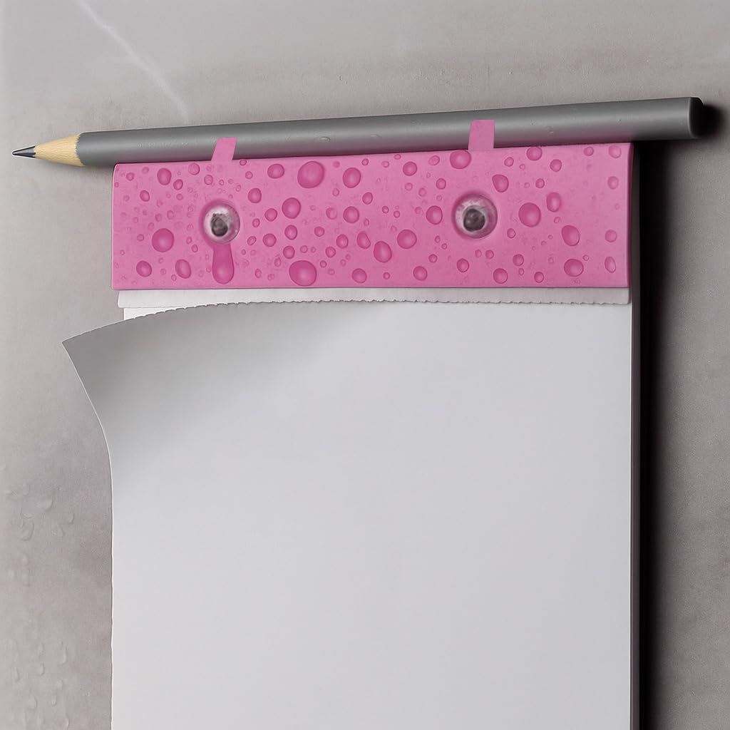Blocco note doccia impermeabile - 100 pagine di carta pietra con matita e supporto - aderisce al muro senza residui - 4 colori disponibili - regalo per casa o ufficio Notacogitatio (4)