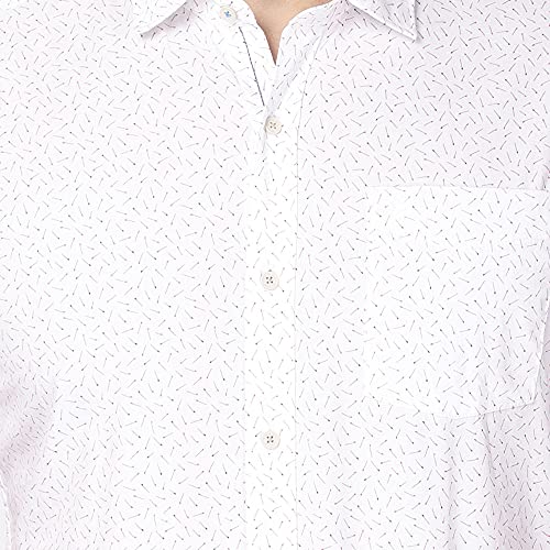 Image of blackberrys Men's Slim Fit Shirt (ES-SP-PR-Shine-HS # White 46)