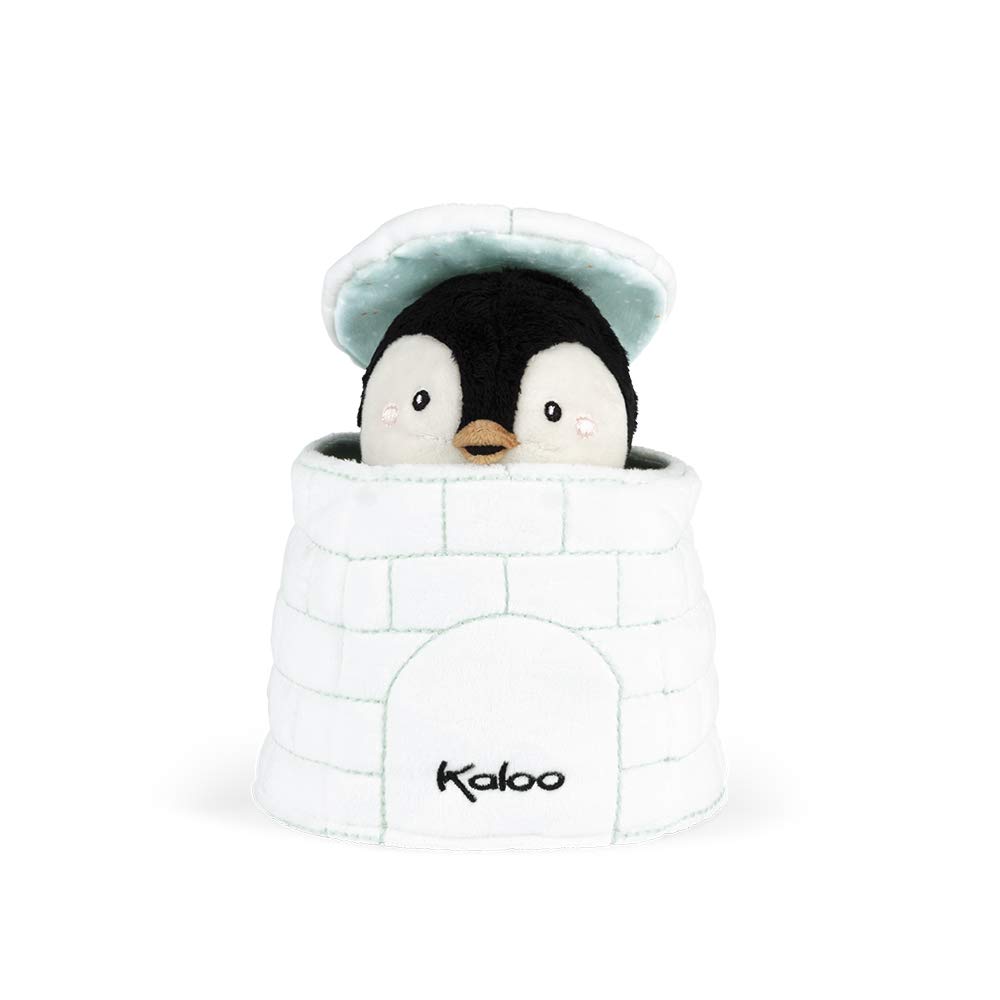 KALOO - Colección Kachoo - Marioneta de Peluche Sorpresa para Bebé 25 cm, El Pingüino Gabin (K963593)