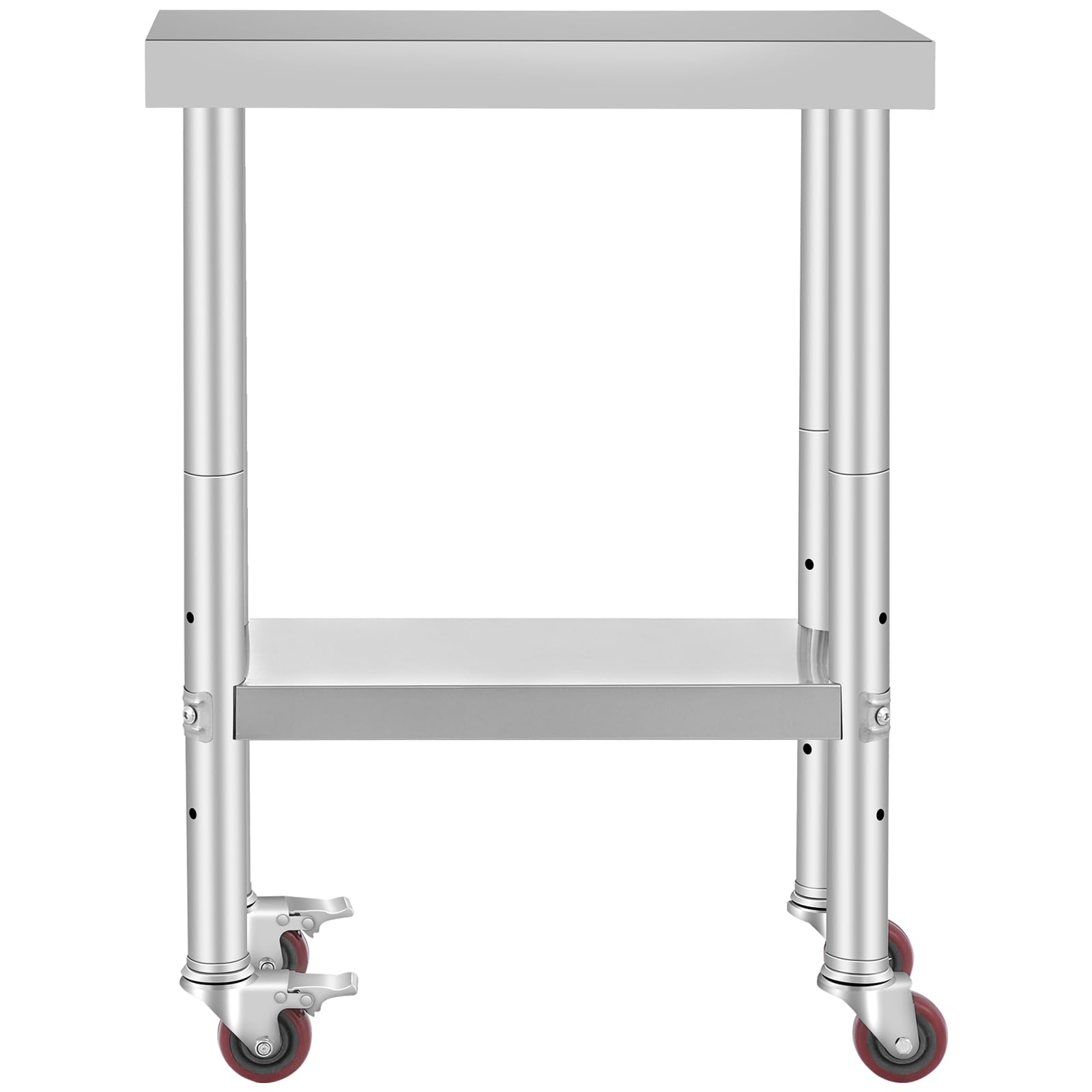 VEVOR Mesa de acero inoxidable, plata, 24 x 12 x 32 pulgadas