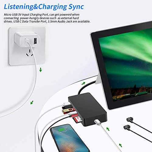 Chipkartenleser Eletrand Surface Pro Dock Hub mit 3 USB 3.0 Ports