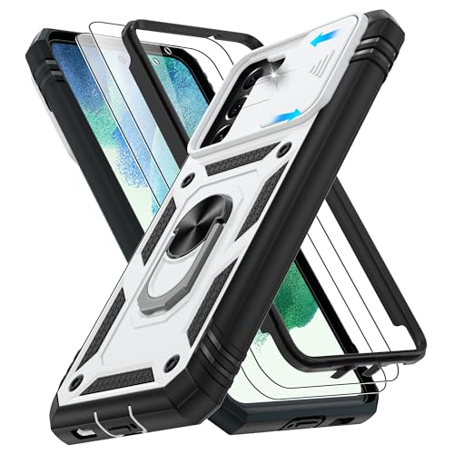 Coque Samsung S21 FE 5G robuste de qualité militaire noire et blanche