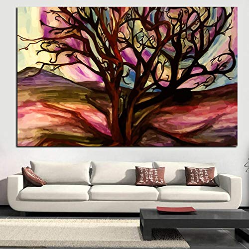 Impression toile pop art arbre du désert affiche abstraite haut de gamme salon