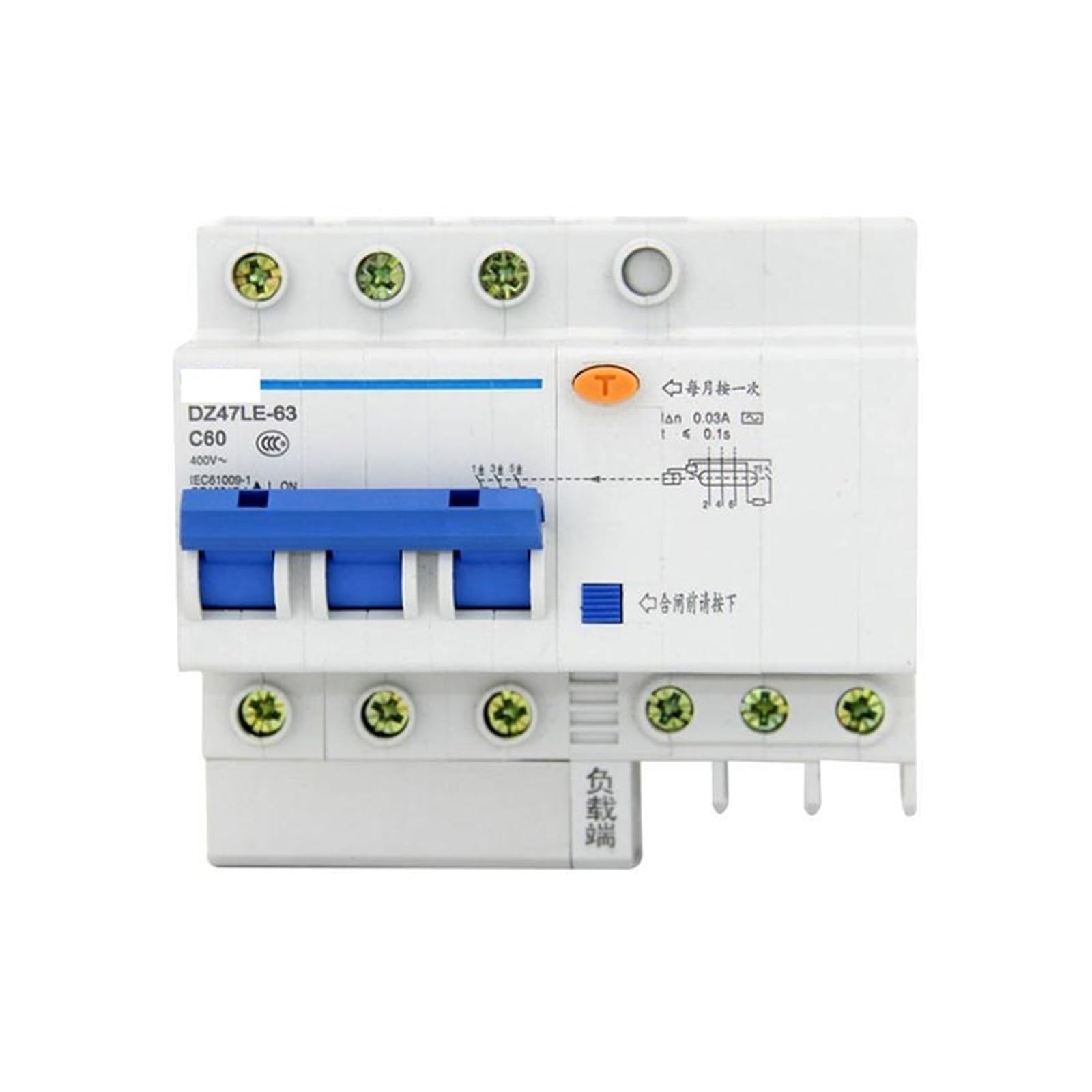 Disjoncteur DZ47LE-63 3P D40 100mA sécurise votre atelier et vos machines