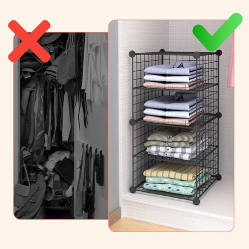Wintem Netz-Organizer aus Eisen, 4 Ebenen, platzsparend für Küche, Bad und Büro, modulares Design und einfach zu montieren