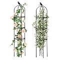 Garden Trellis for Climbing Plants Outdoor, Metal Plant Trellis with PE Coated, Rustproof Plant Support for Flowers Vegetable Vine, Tomato cage for Potted Plants Indoor Outdoor,Lightweight - 2 Pack