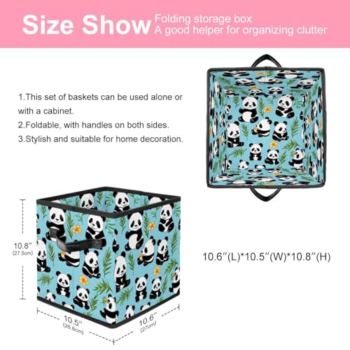 Boîte de rangement pliable panda pour chambre d'enfant ordonnée