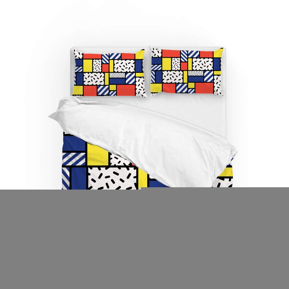 Funda nórdica de poliéster Pattern3 para cama matrimonial con dos fundas de almohada suaves