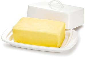 Sweese Butter Dish for Countertop, 8oz Porcelain Butter Keeper