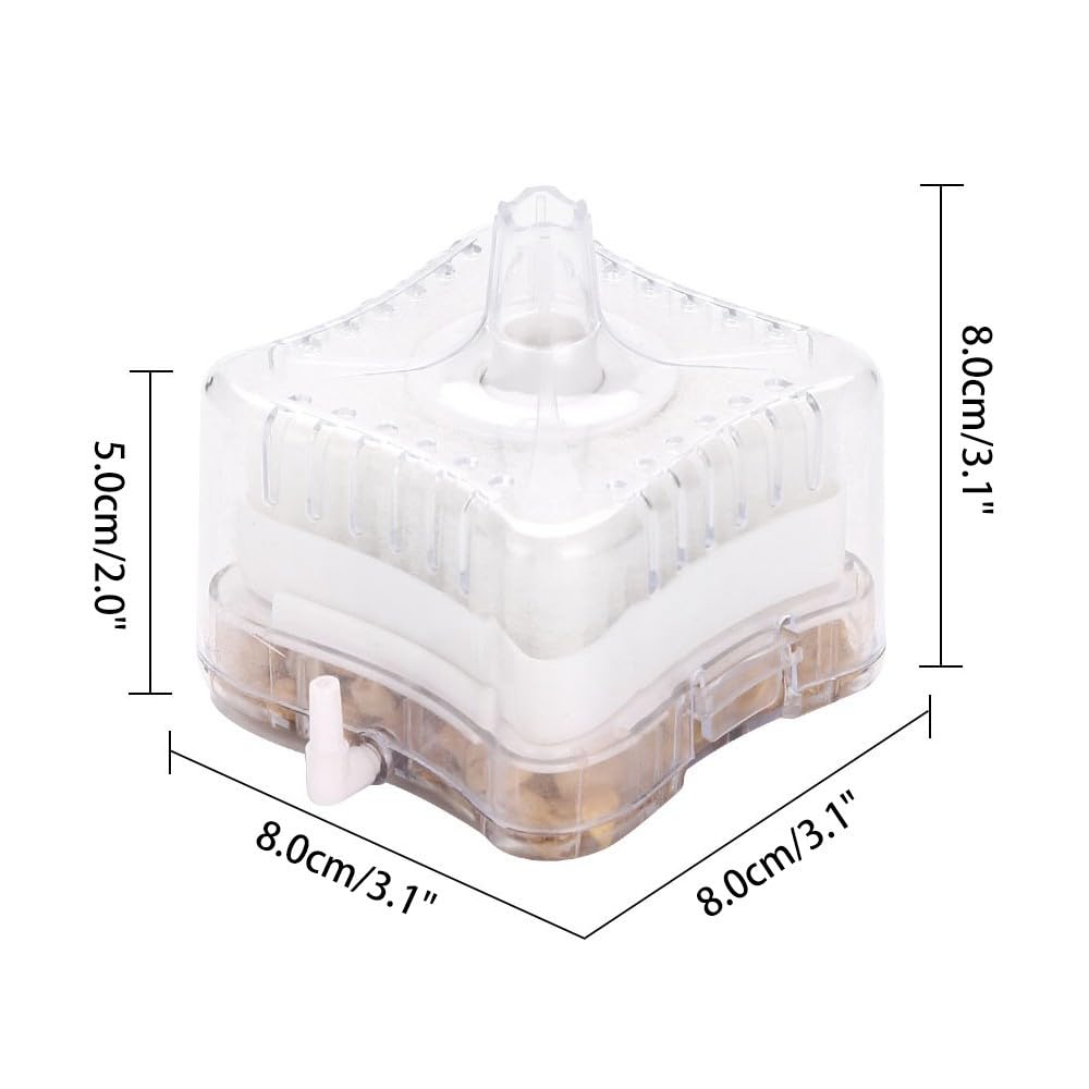 DONGKER Aquarium Pneumatic Filter,Triple Filtration System Fish Tank Filter/Replaceable Filter Wicks for Freshwater Saltwater Household Tank Aquarium - Image 4