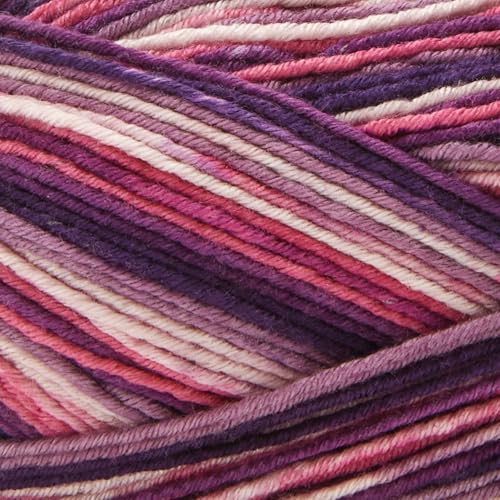 Image of Premier Yarns Fruits, Acrylic Sock Yarn, 2-Pack Bundled with Bella's Crafts Stitch Markers (Plum)