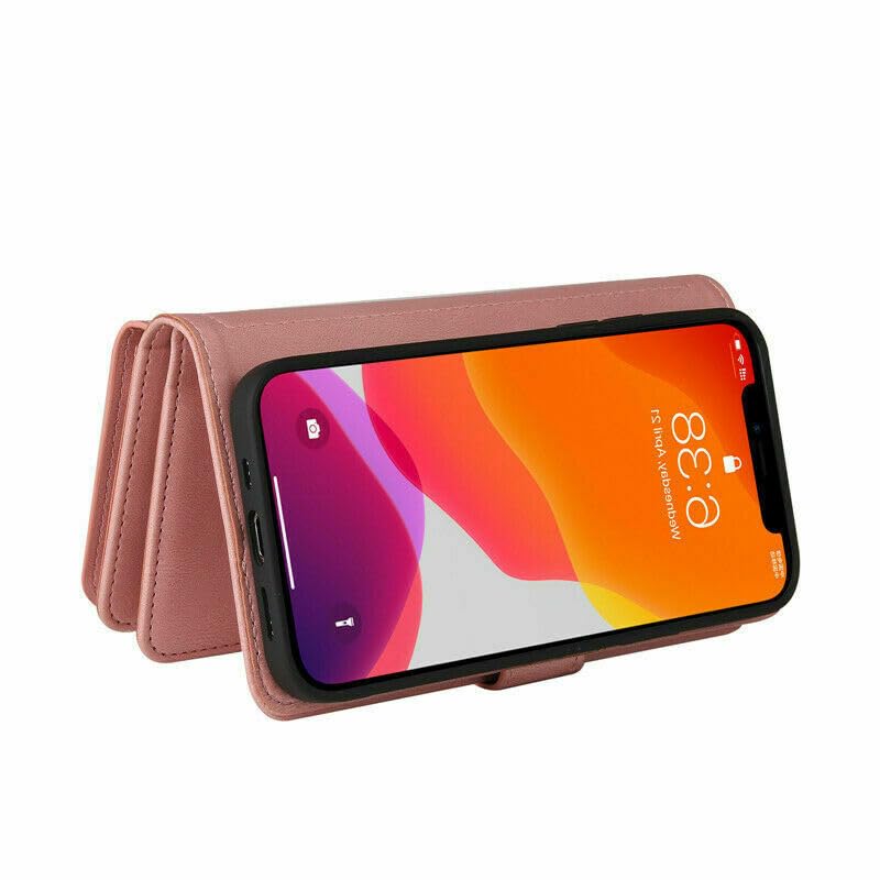 Étui pour iPhone et Note 10 Lite rouge antichoc à rabat magnétique robuste
