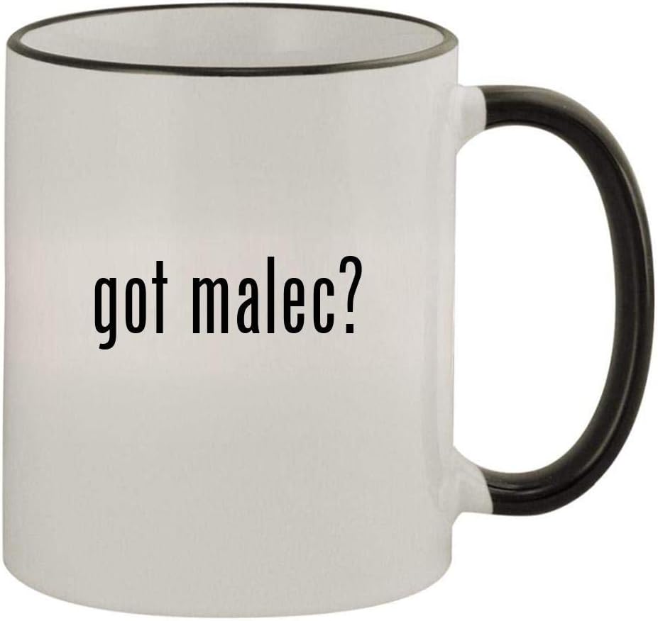 got malec? - 11oz Colored Handle and Rim Coffee Mug, Black
