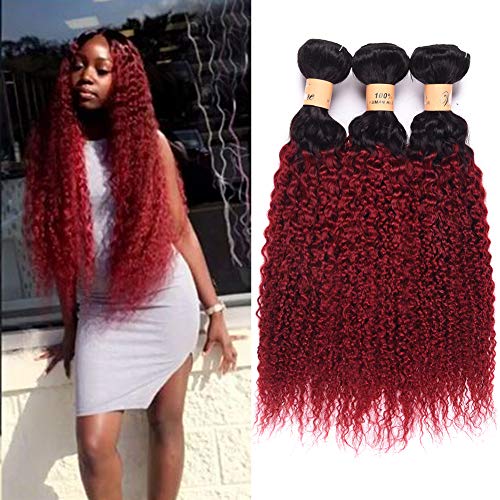 Top Hair Crly red Bundles Peruvian Ombre Curly Hair 3pcs 20"22"24" 100g/Bundle Red Curly Peruvian Virgin Curly Hair
