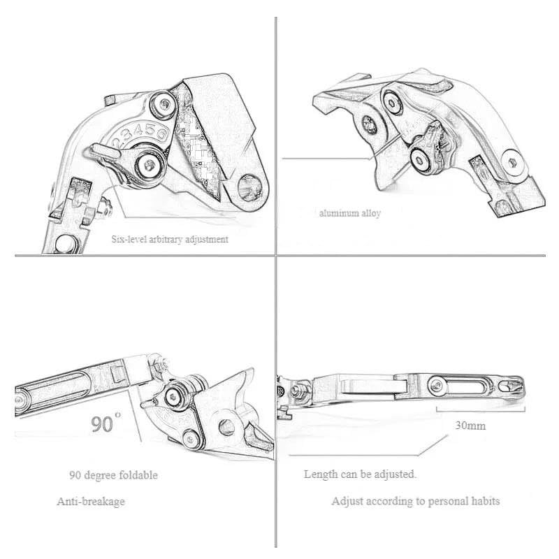Levier embrayage frein pliable réglable NX500 2024 (J)