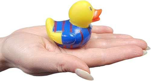 Miniatura 2 de Patos de goma con temática deportiva (2 pulgadas) (paquete de 12) lindos juguetes de piscina para bañera o bañera (fútbol)