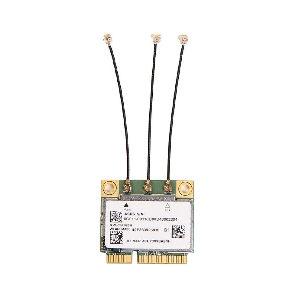 IPEX to MHF4 Antennas Set + 1300Mbps Mini PCI-E WLAN Card AW-CB160H 802.11ac/abgn WiFi+Bluetooth 4.0