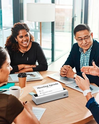 Image of OFFNOVA Portable Printer Wireless For Travel, Thermal Inkless Printer, Support US Letter & A4 Size, Compatible With Ios, Android, Laptop With 1 Roll 8.5 inch X 11 inch Thermal Paper, For Mobile Office,White