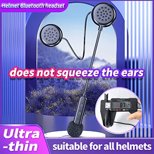 Motorcycle Helmet Bluetooth Headset,Bluetooth 5.0,Waterproof Motorcycle Headset,Sports Headset Music Control,80 Hours Playing Time High Sound Quality System Ultra Thin Earphone Cycling/Skiing/Riding #TOP1