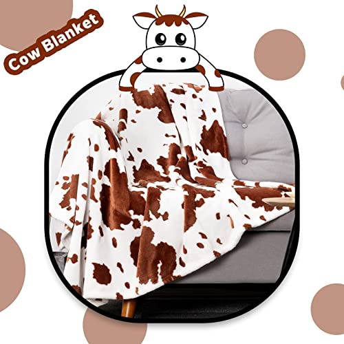 Laghcat Cow Blanket, 50"X60" Super Soft Flannel Cow Throw Blanket For Kids Adults, Suitable For Room Decor, Lightweight Travel Blanket, Cozy Plush Can Keep You Warm All The Time. #TOP6
