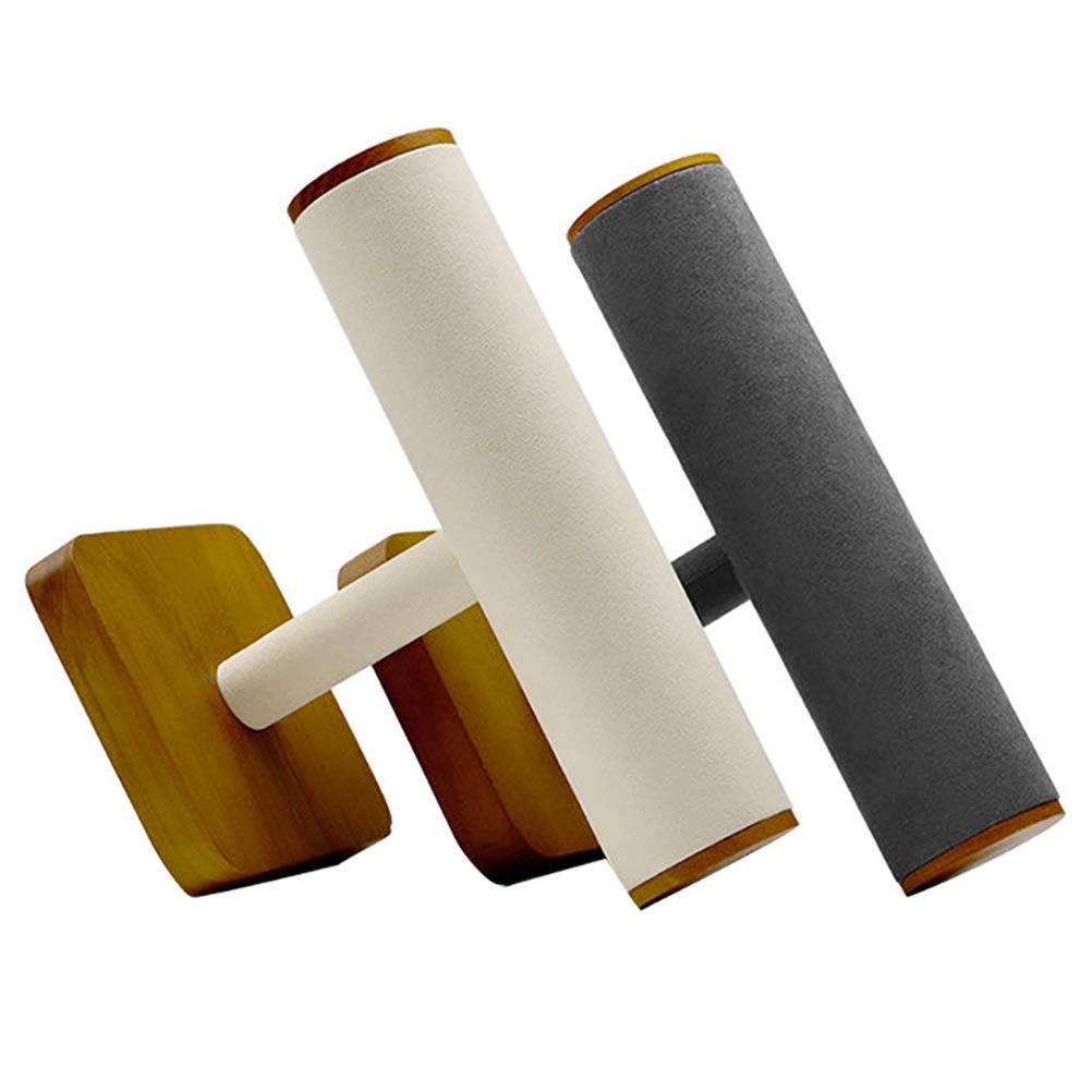 Hölzerner Schmuckständer, T-förmiger Schmuckständer, Halsketten- und Armbandständer mit Schaufenster-Schmuckhalter
