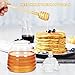 HAPPI STUDIO Airtight Honey Pot with Dipper - Borosilicate Glass Honey Jar with Dipper - Glass Honey Dispenser No Drip - Honey Container with Dipper - Honey Holder - 13.5 OZ (Borosilicate Glass)