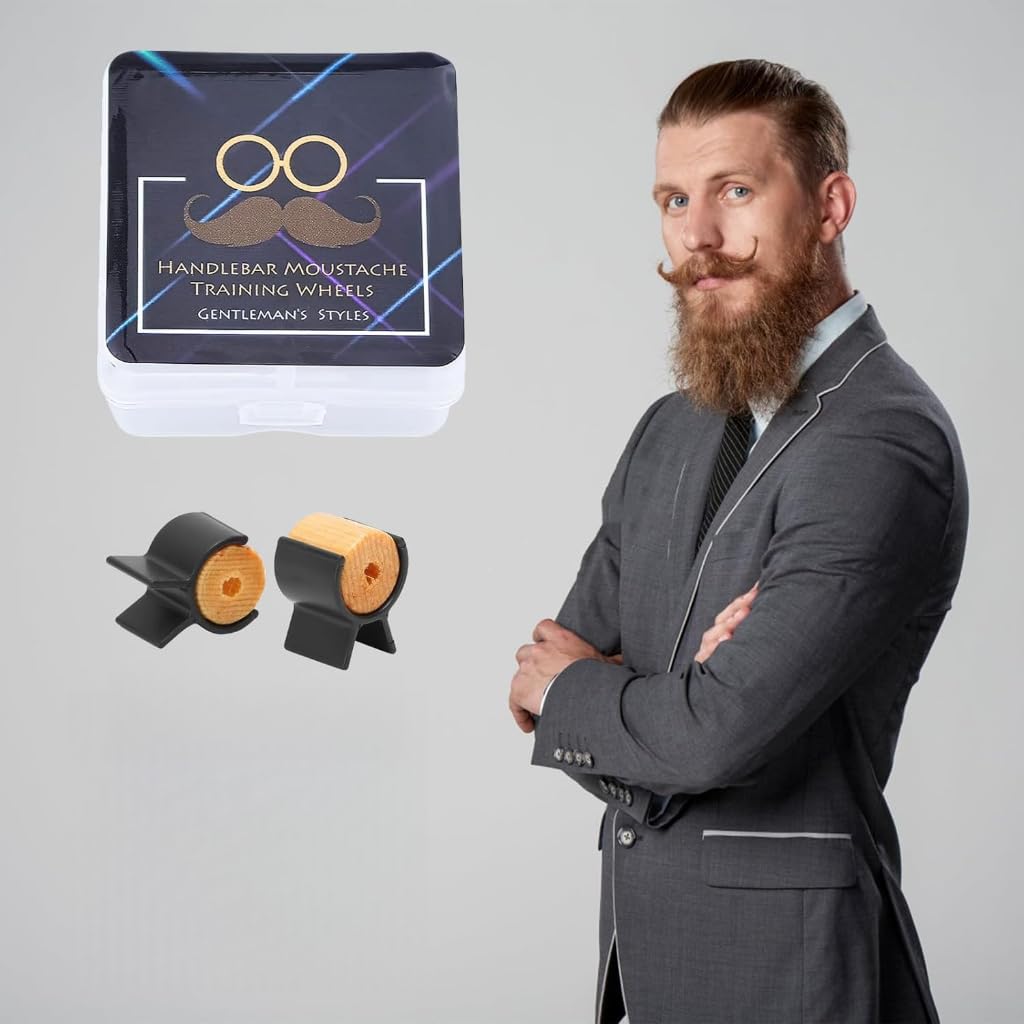 Rullo baffi, perfetto per lo styling della barba, strumento per lo styling della barba, bigodini per uomini, accessorio indispensabile per la cura della barba, baffi, per papà, ragazzi, marito, amici