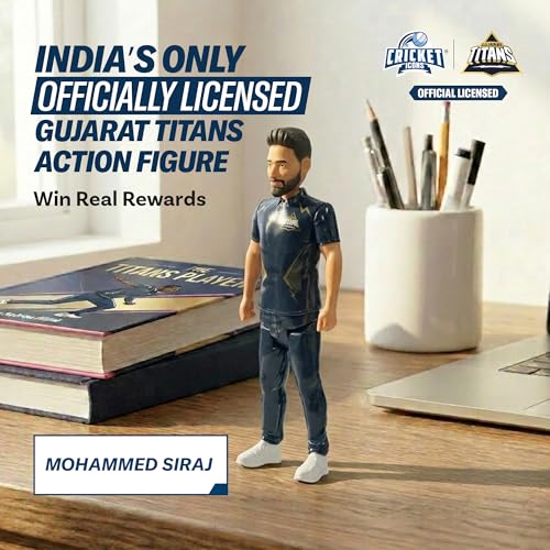 Image of Action Figure, 7 Inch Mohammed Siraj | IPL Edition, 360 Rotatable Head, For Fans & Collectors, Cricket Player