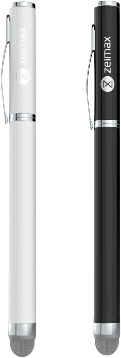 Zeimax 2 Pcs Styluss Set Black/White Stylus Univeersal Touchh Screen Capacitive Pens