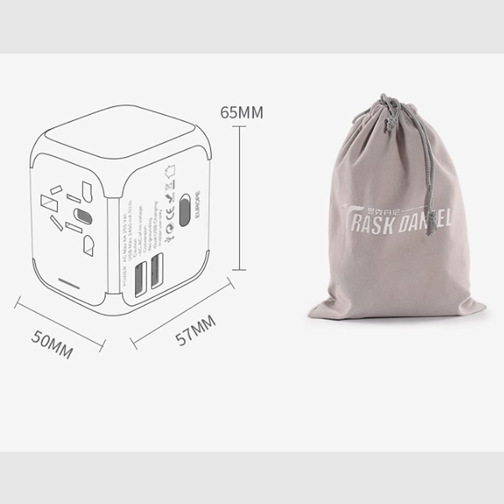 Enchufe Internacional Adaptador Viajes portátil Consigue International Socket Converter, Adaptador de Viaje Mundial, Adaptador de Viaje Universal Adaptador de Corriente