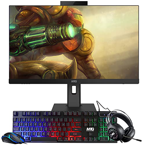 Image of Gaming All in one PC 24 inch FHD Touchscreen, MTG Yama, Intel Core i5 10th Gen, 8GB RAM, 480GB NVME, AMD RX 550 4GB DDR5 Graphics, Webcam, DVD RW, RGB Combo, Windows 11 Home