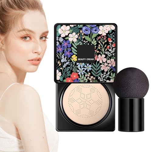 Base de cabeza de hongo, corrector de colchón de aire, Crema Bb de cosméticos de maquillaje con control de aceite y humedad, Corrector de base en crema Air Cushion, base líquida iluminadora hidratante