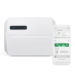 Inkbird IIC - 600 Centralina Irrigazione Wifi 6 Zone, Impianto Irrigazione Automatica per Giardino, Timer Irrigazione Memoria Non Volatile Integrata, Supporto Modalità Manuale