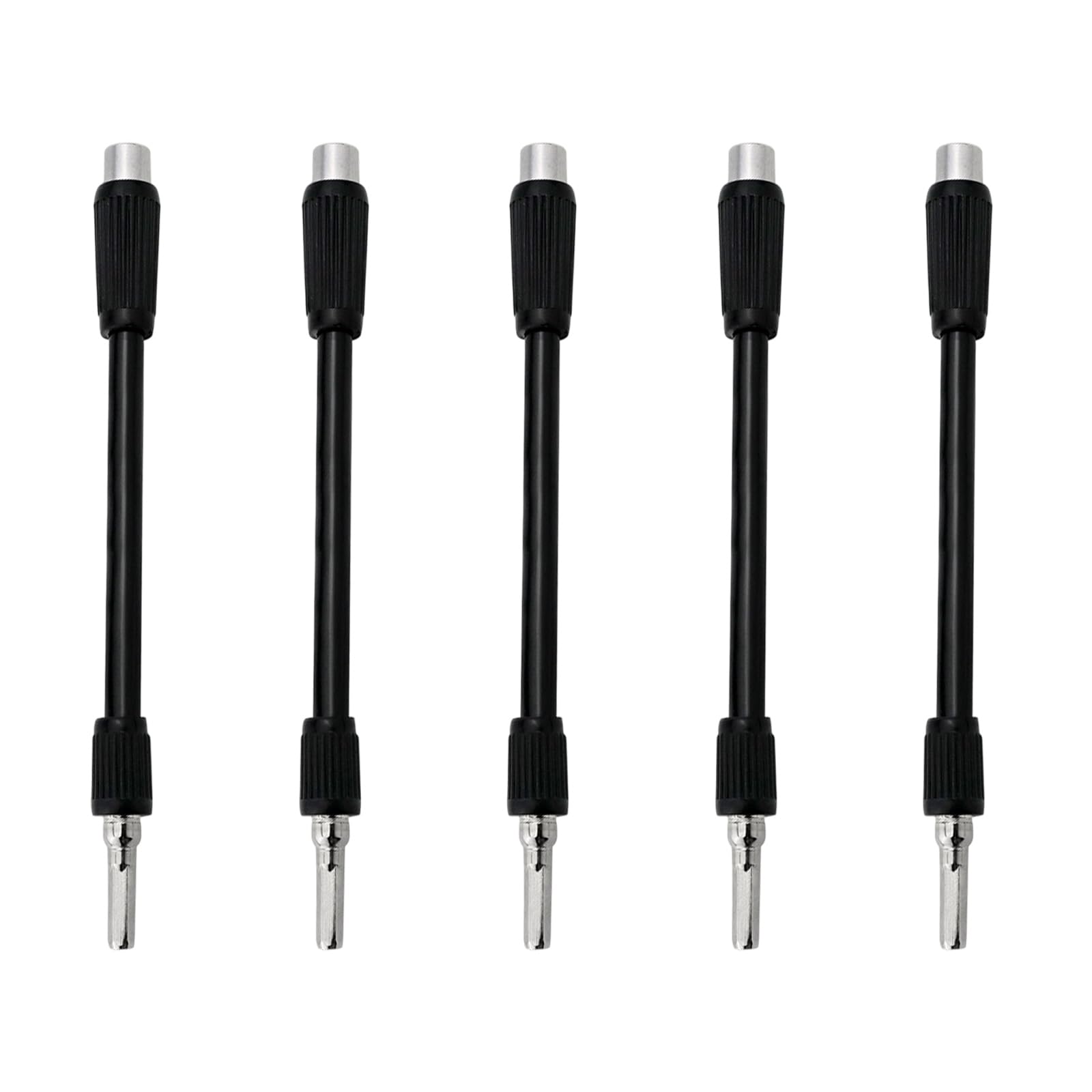 Kaeltsyn 5 Sticks Bendable Drill Bit Extension Shaft 130 Mm, Screwdriver Bit Holder Extension For Tight Space And Corner Fastening Flexible Bendable Screwdriver Shaft Tight Space Drill Accessory Corner Screw Access