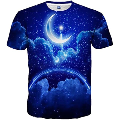 Hgvoetty 3D Men's T-Shirts Unisex Short Sleeve Novelty Blue Top Tees Cool Graphic Shirts for Women XL Cover