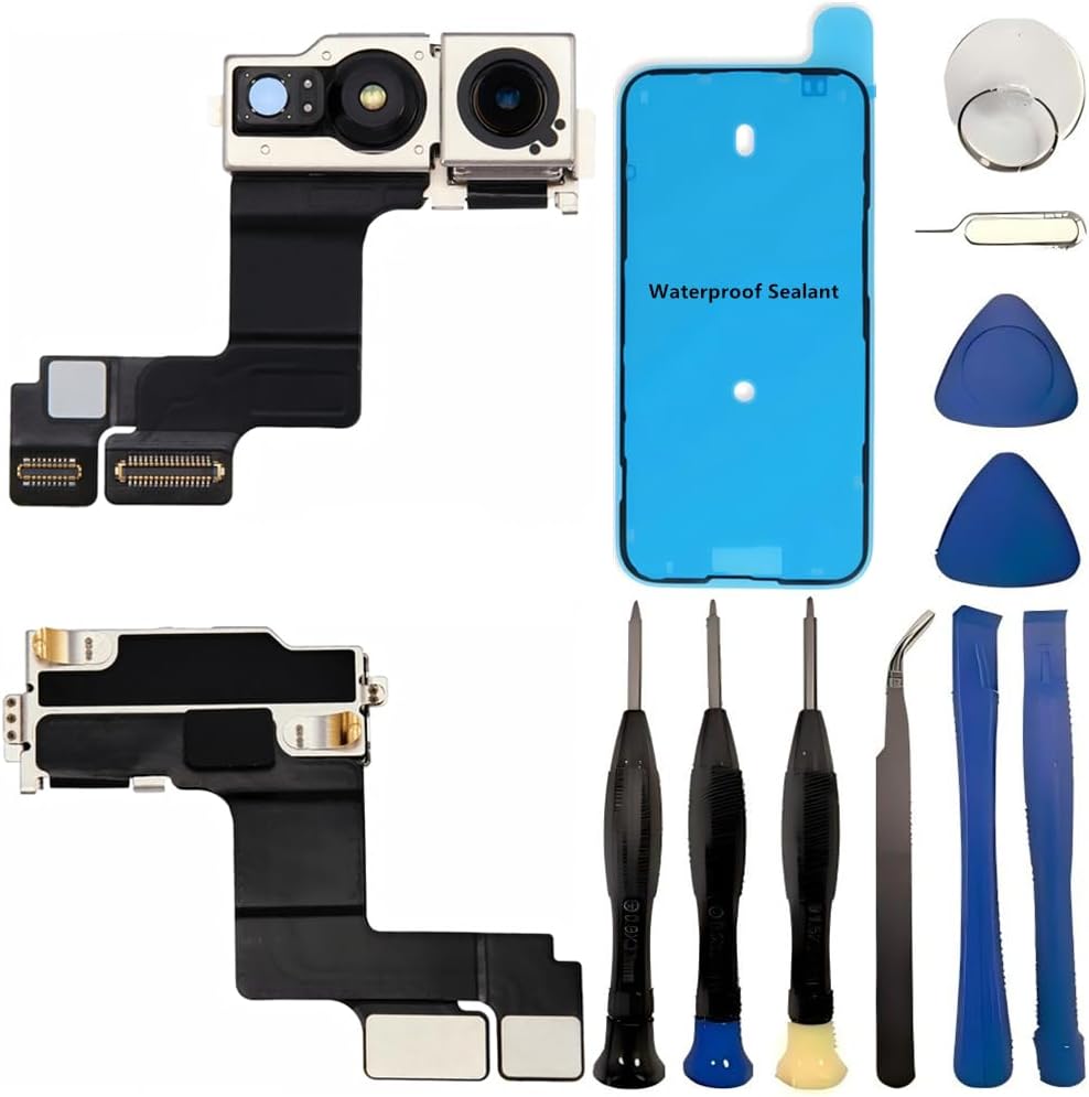 Original for iPhone 15 Plus Front Camera Replacement OEM for iPhone 15 Plus Face Front Camera Part Facing Lens Module Repair Tool Kit for A2847 A3093 A3094 A3096