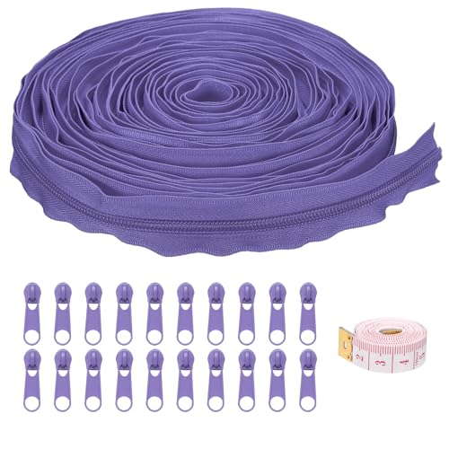 Fermetures éclair en nylon violettes uxcell avec glissières pour couture de sacs 20 pcs