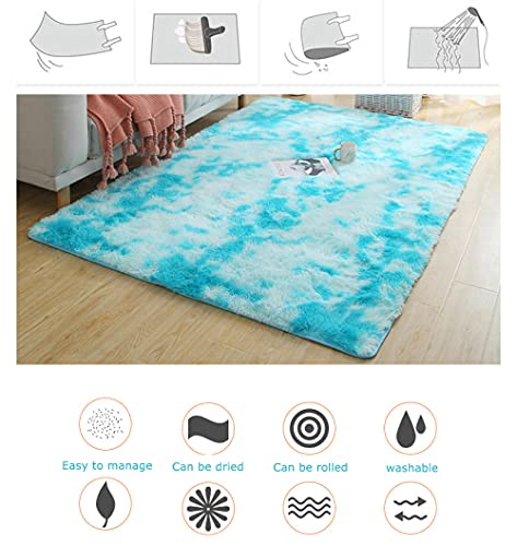 Shaggy zijdeachtige pluche tapijt nachtkastjes,Groot formaat niet-uitscheidend shaggy-vloerkleed,In een vloerkleed met… - Afbeelding 8