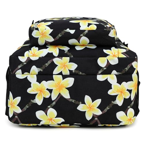 Image of abshoo Classical Basic Floral Womens School Backpack For College Teen Girls Water Resistant Bookbag (Floral Black D)