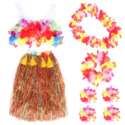 Disfraz hawaiano con falda hula de 80cm ideal para bailar