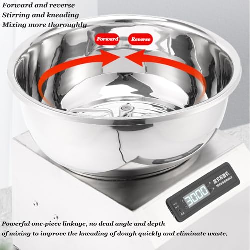 Impastatrice verticale, impastatrice, macchina impastatrice a spirale per pizza e pane, ciotola in acciaio inox, funzione timer, doppia rotazione
