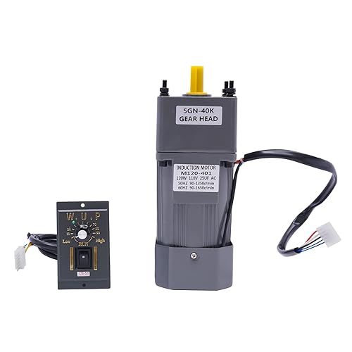 Miniatura 111 de Motor reductor de engranajes variable ajustable de 250W 10K AC110V 135RPM con controlador de velocidad para la industria