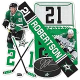 Desert Cactus Dallas Stars Sticker Team NHL National Hockey League Player Vinyl Decal Laptop Water Bottle Car Scrapbook (Type P2 - Jason Robertson)