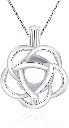 NY Jewelry 925 Sterling Silver Rose Pendants for Pearl, Design Pearl Cage Pendants for Women Girls Gift DIY Jewelry Making : Amazon.ae: Arts & Crafts