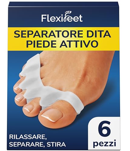 FLEXIFEET Separatore Dita Piede - Distanziatore Dita Piedi - 6