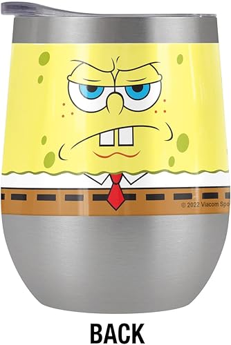 Miniatura 2 de Spongebob - Vaso oficial de doble cara con logotipo de doble cara, 12 onzas, taza de viaje de acero inoxidable, vaso de lago, aislado con tapa CARA
